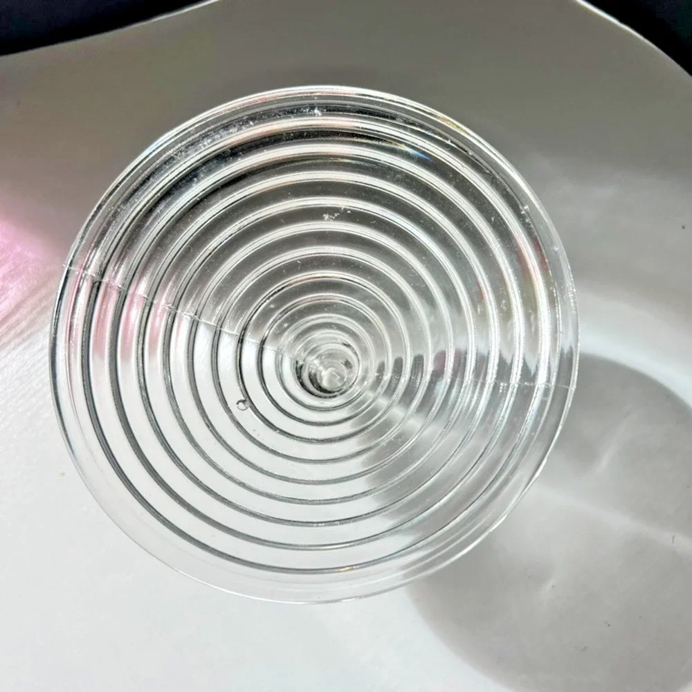 Anchor Hocking Manhattan Clear Glass Compote Pedestal Bowl Art Deco Vintage